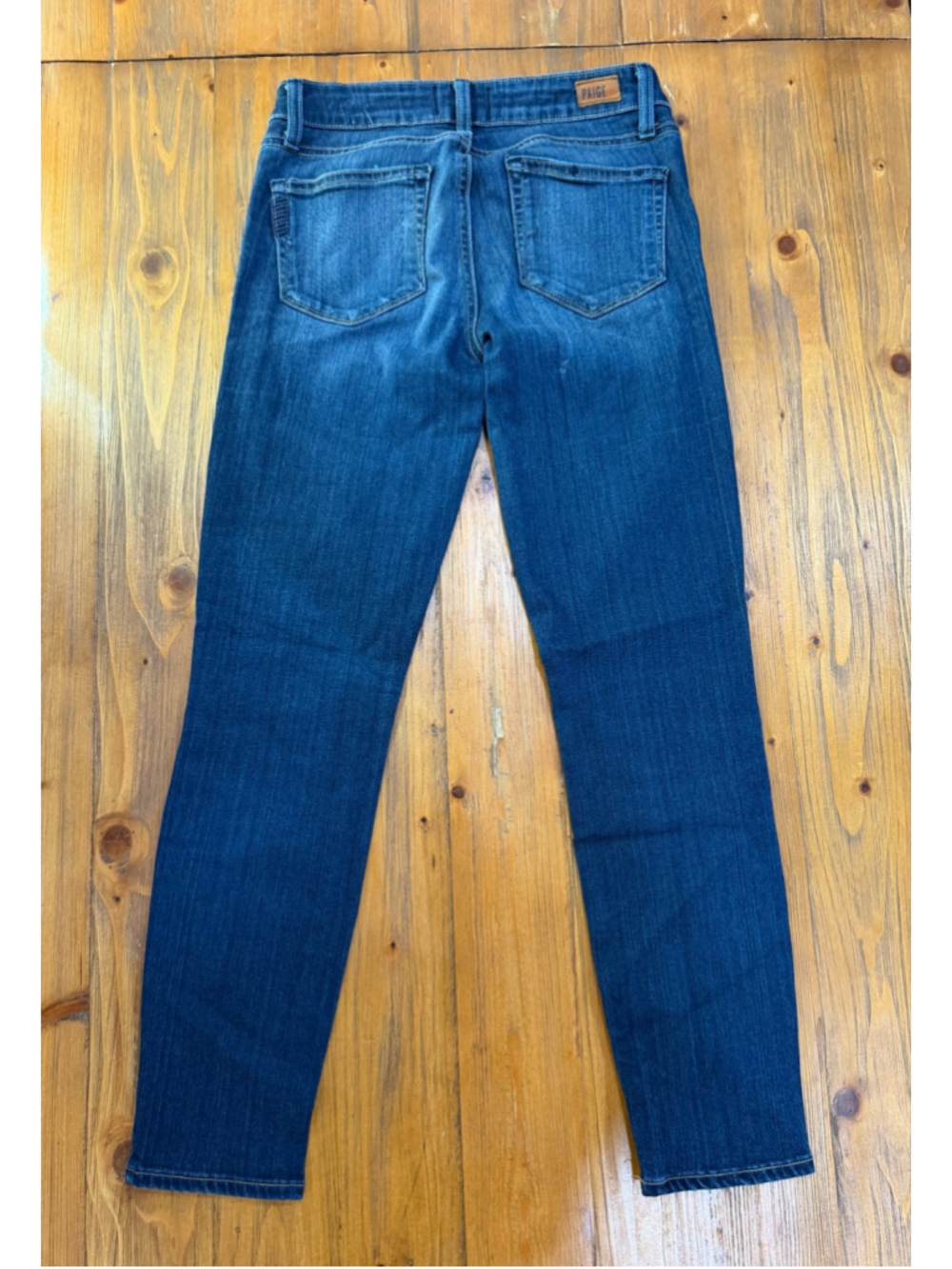 PAIGE Verdugo Ankle Skinny Jeans Size 26 Dark Wash Stretch Denim - Picture 2 of 11